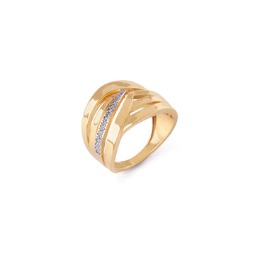 Anel Atenas ouro 18k